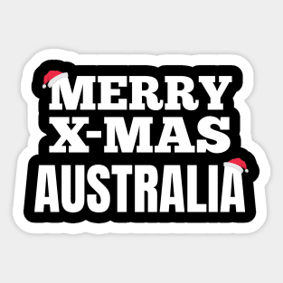 Merry X-Mas Australia Sticker